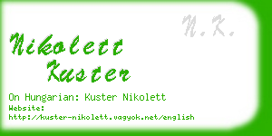 nikolett kuster business card